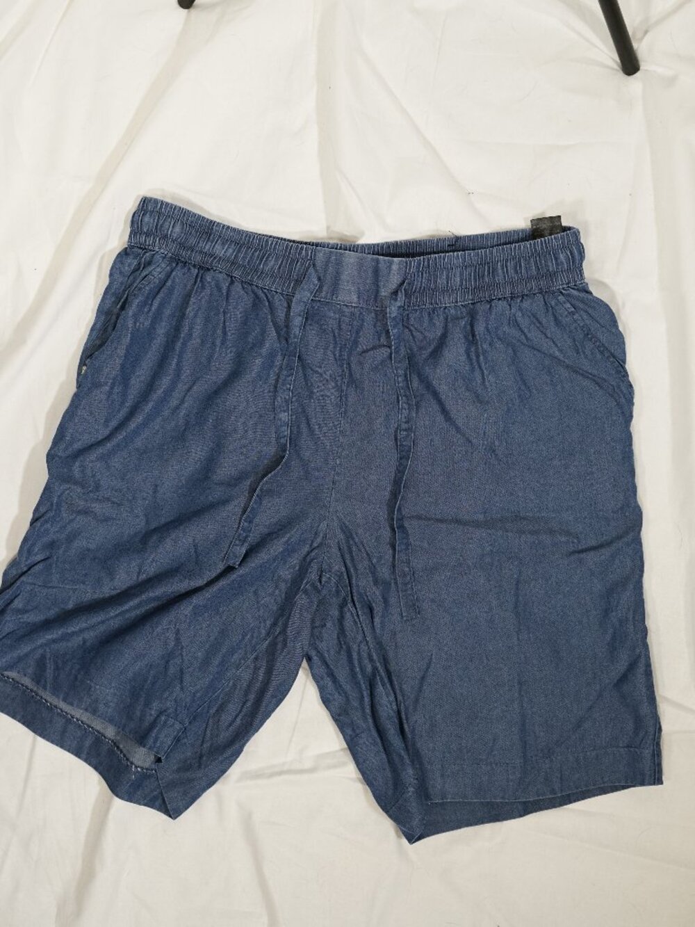 Jones New York Signature Chambray Pull On Shorts Size 1X Plus Tencel Coastal